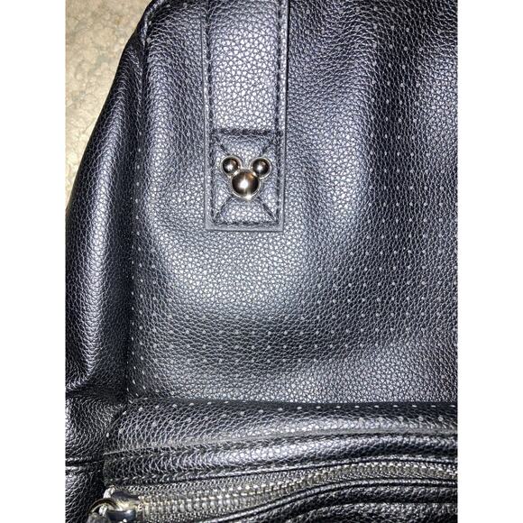 Disney Parks Black Faux Leather Backpack